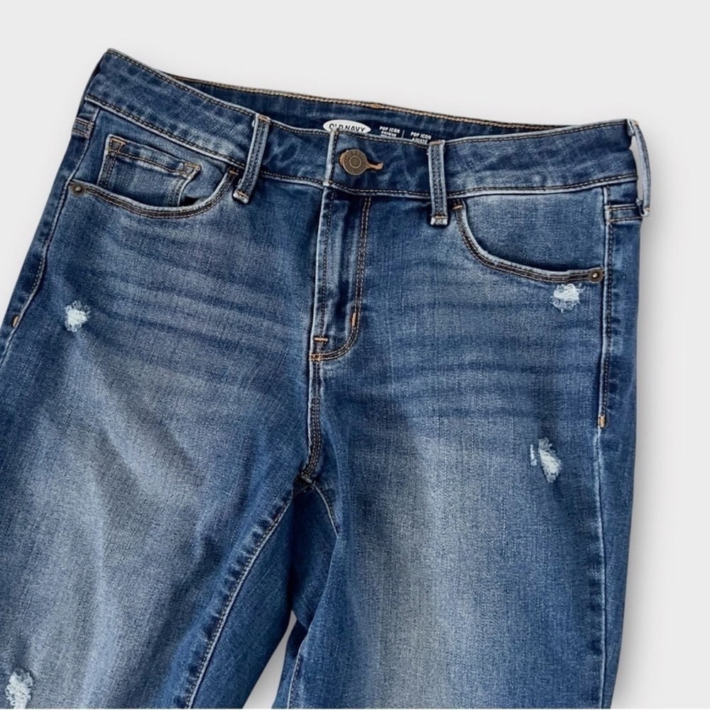 OLD NAVY Mid-Rise Pop Icon Distressed Skinny Jeans Sz 6 - Picture 3 of 15